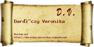 Daróczy Veronika névjegykártya