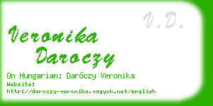 veronika daroczy business card